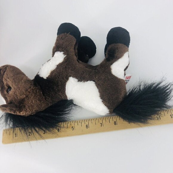 Webkinz Ganz Pet Plush Pony PINTO HORSE 9 inch Toy Brown White - Picture 9 of 9